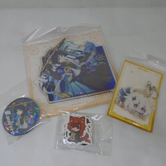 NEW Genshin Impact Exquisite Box New Acrylic Stand Badge Key Chain 60 Stickers - Picture 4 of 11